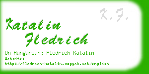 katalin fledrich business card